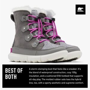 Kids' Explorer Waterproof Faux Fur Lined Boot